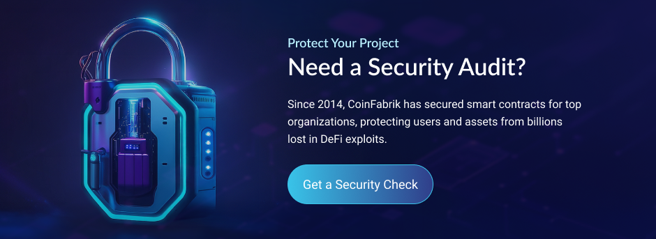 Security Banner Audit Get a Smart Contract Audit