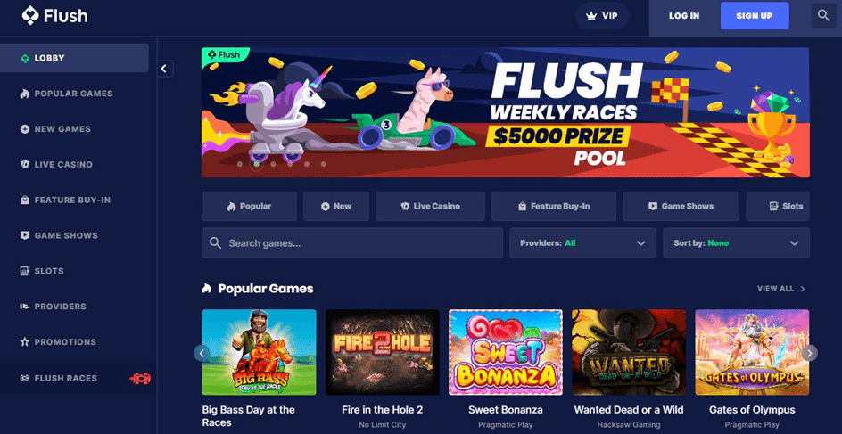 Flush.com Casino is one of the best crypto and Bitcoin casinos in 2025