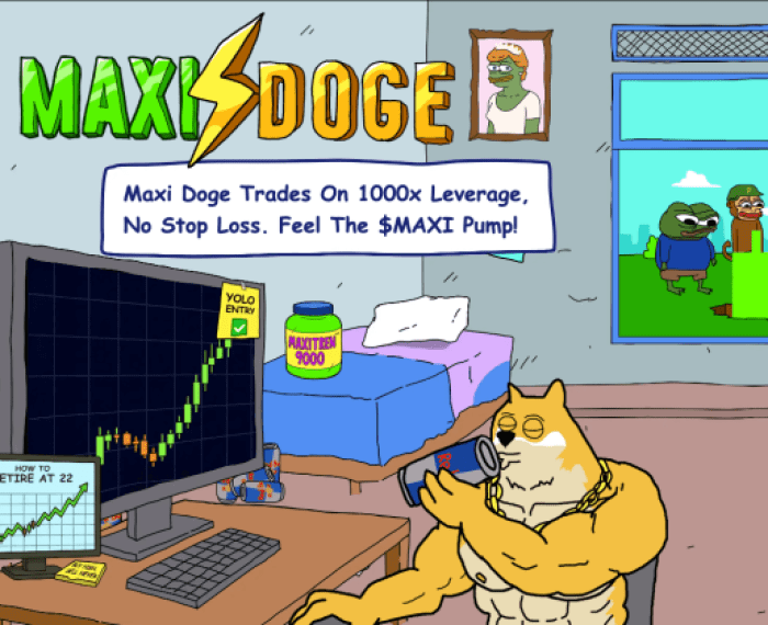 Maxi Doge presale page.