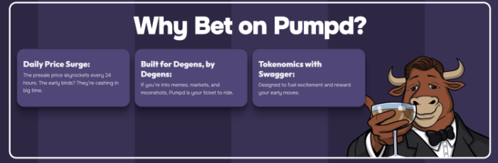 Pumpd promo material explaining the reasons to invest. 